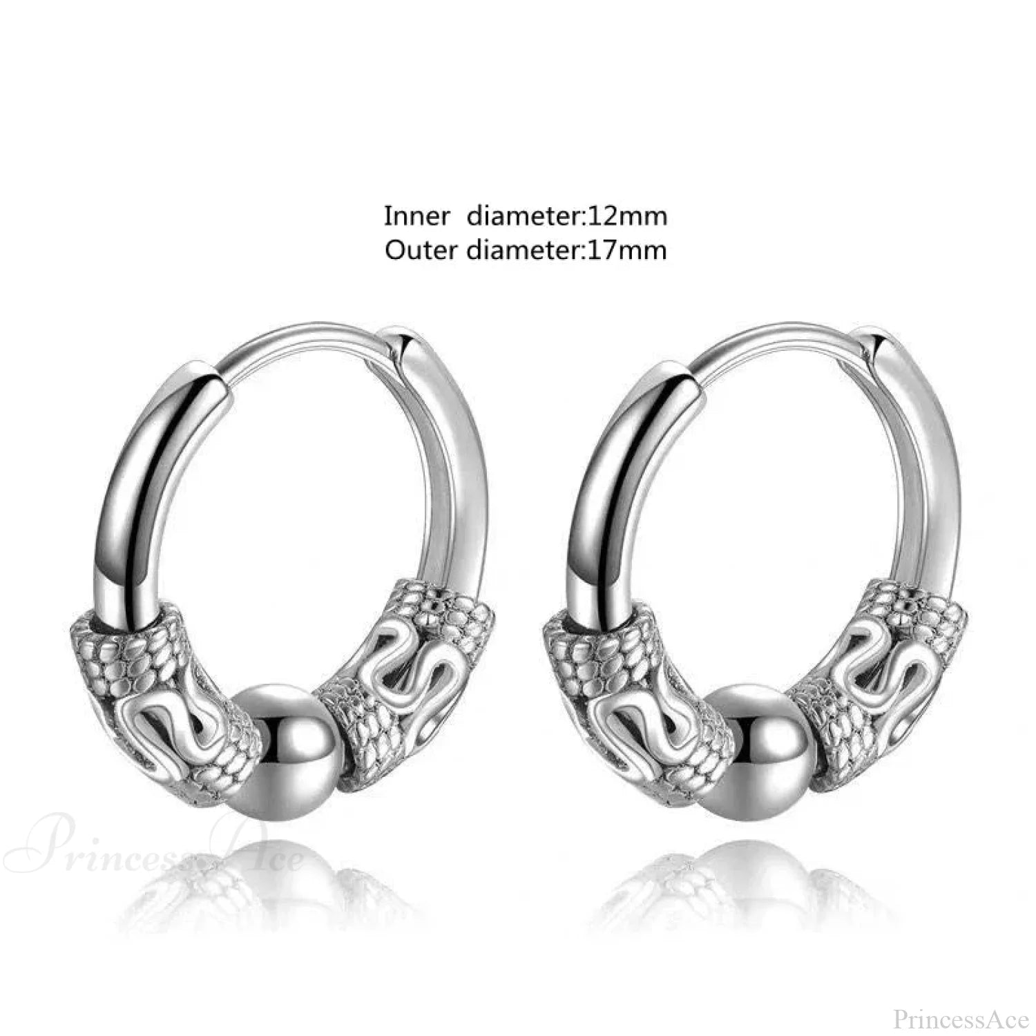 Dark Black Skull Awl Rock Declaration Earring color21