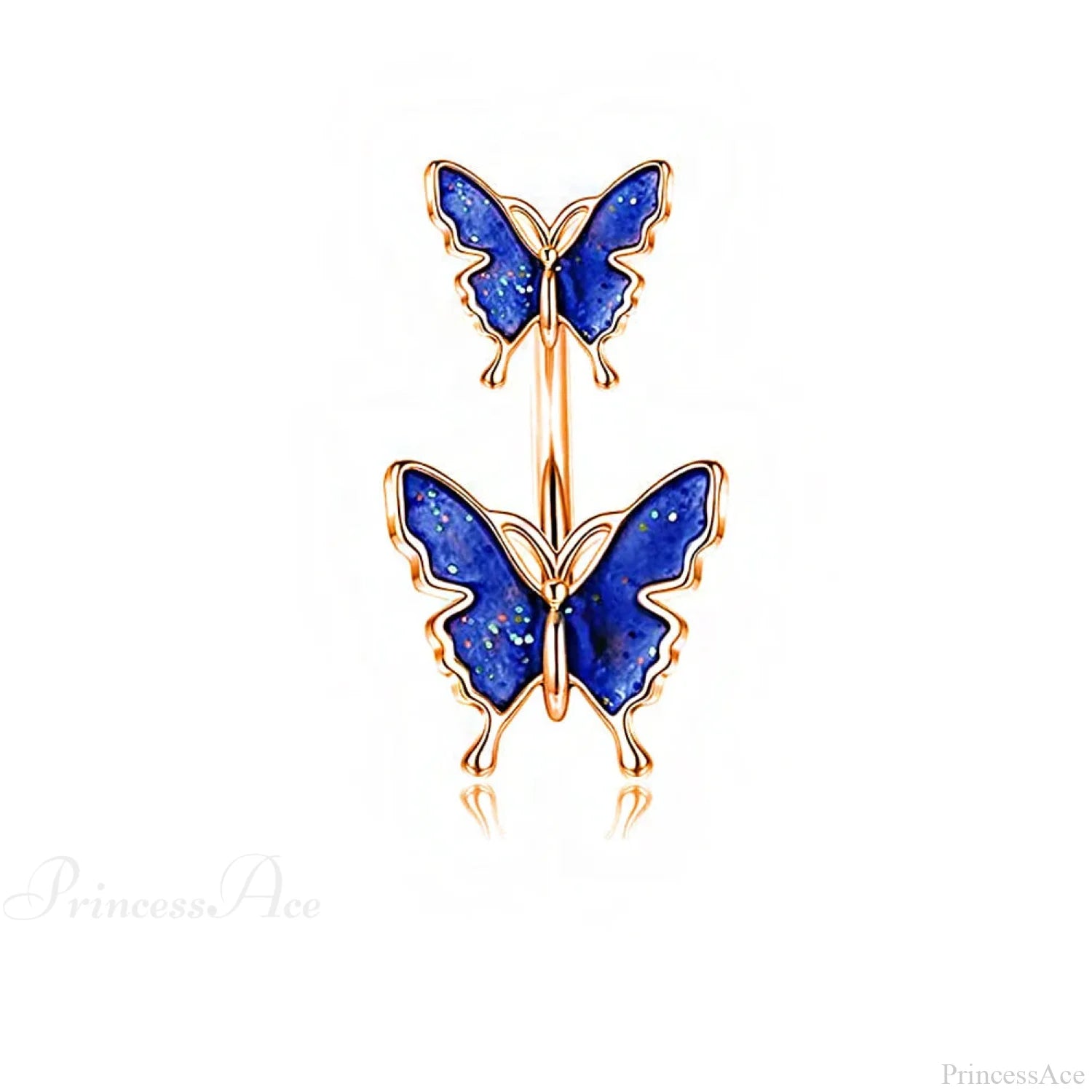 Dark Butterfly Pendant Belly Ring color