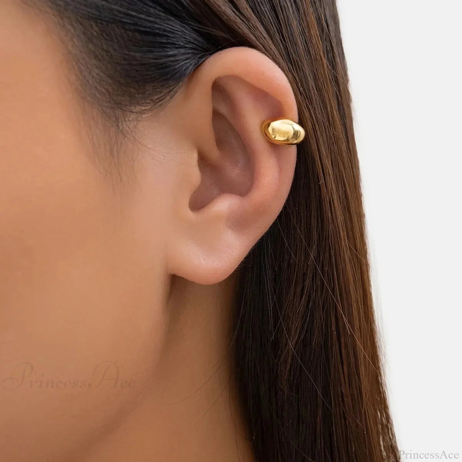 Dark Circular Shiny No Piercing Clip Earring color4