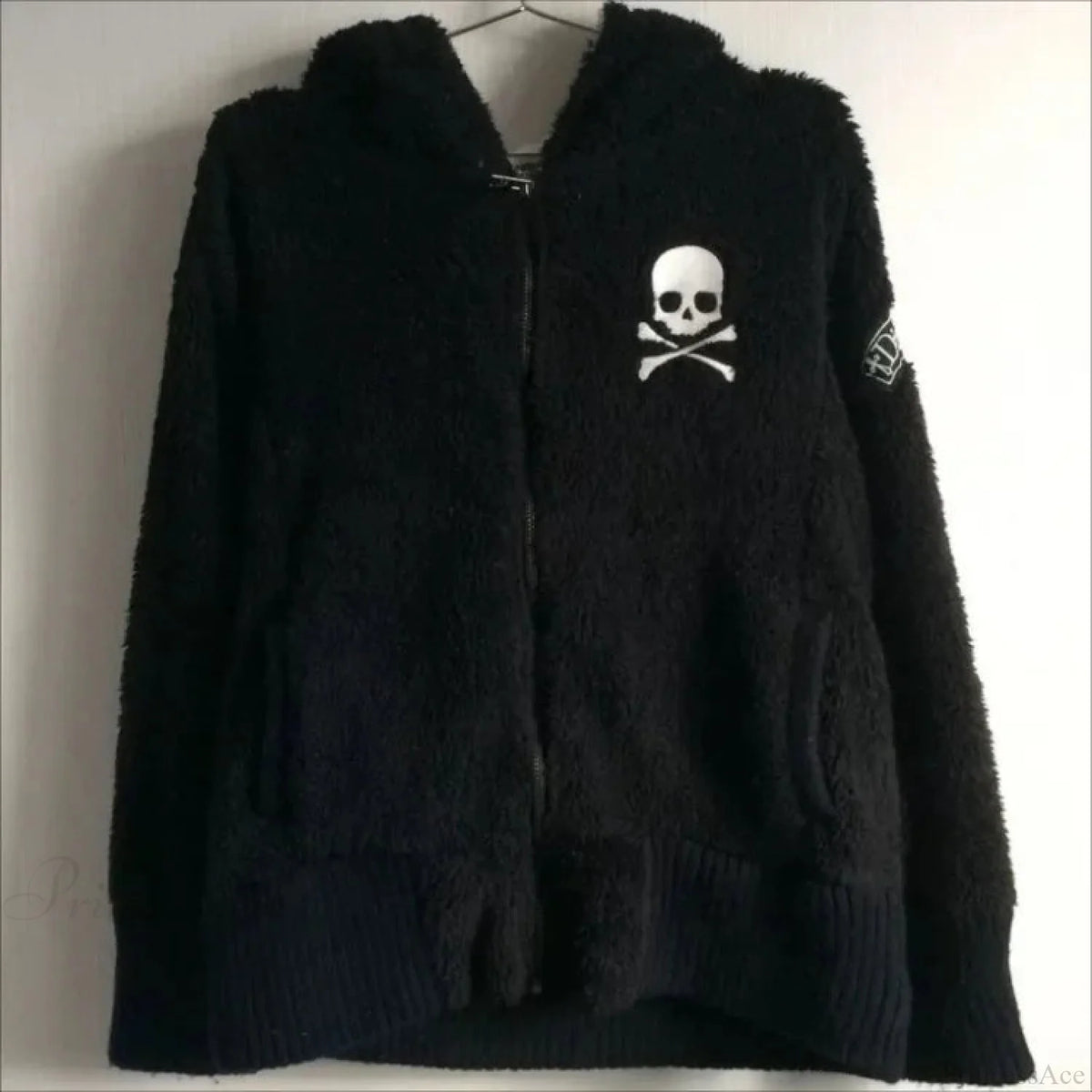 Dark Cross Skull Zipper Hoodie