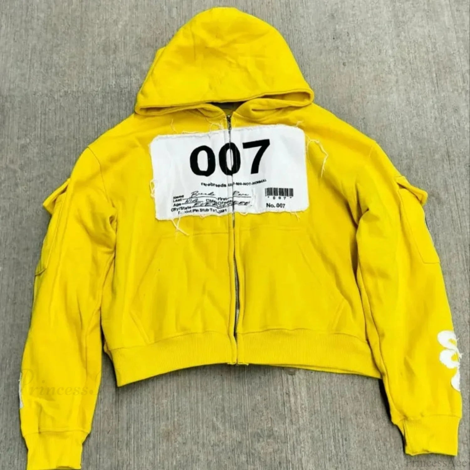 Dark Flash Diamond Patch Hoodie yellow / M