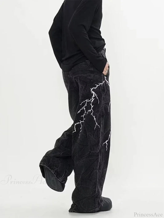 Dark Gothic Loose Harajuku Denim Trouser