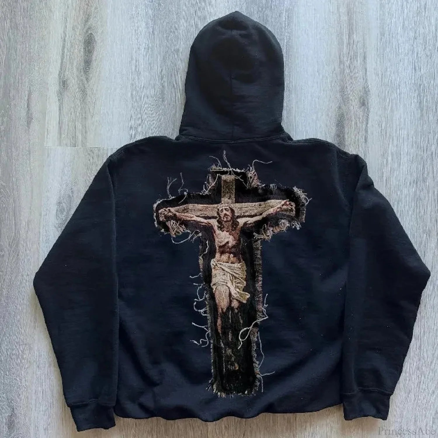 Dark Hip Hop Graphic Print Hoodie black1 / S