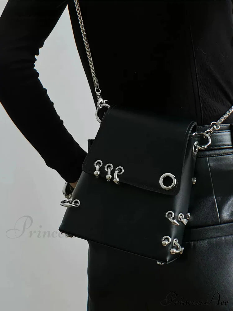 Dark Metal Gothic Harajuku Shoulder Mobie Bag Halloween