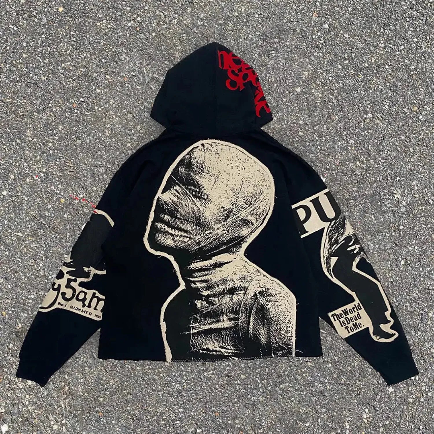 Dark Mummy Visual Pullover Hoodie black2 / S