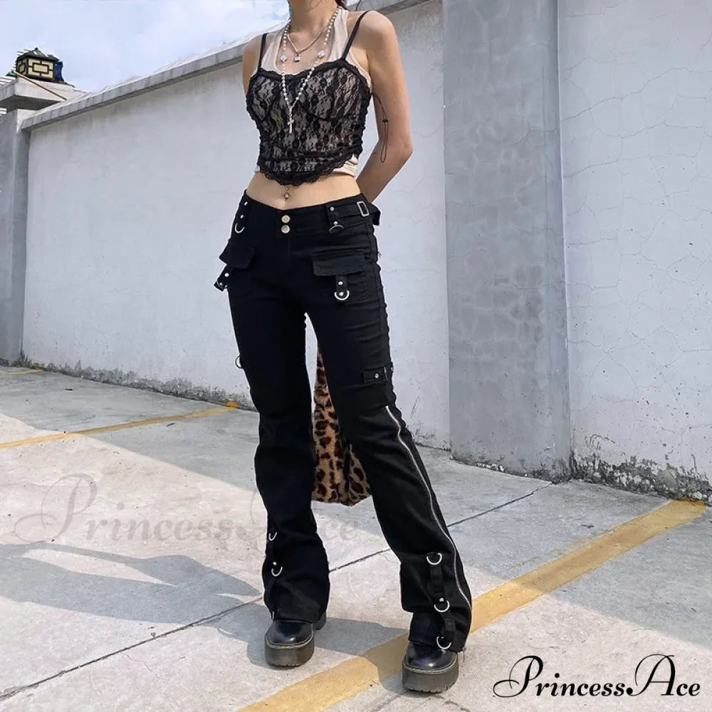 Dark Punk Y2K Halloween Pants