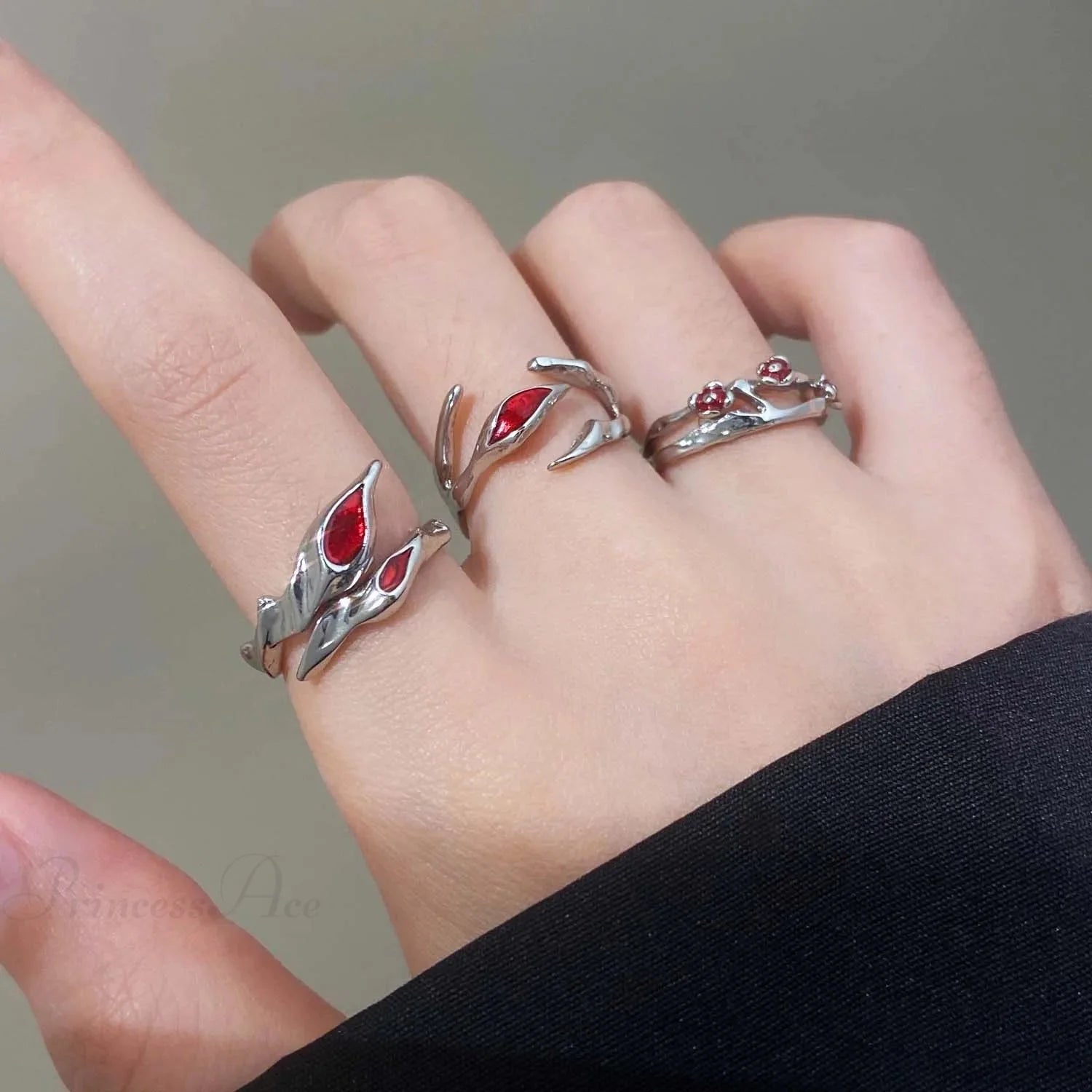 Dark Red Crystal Band