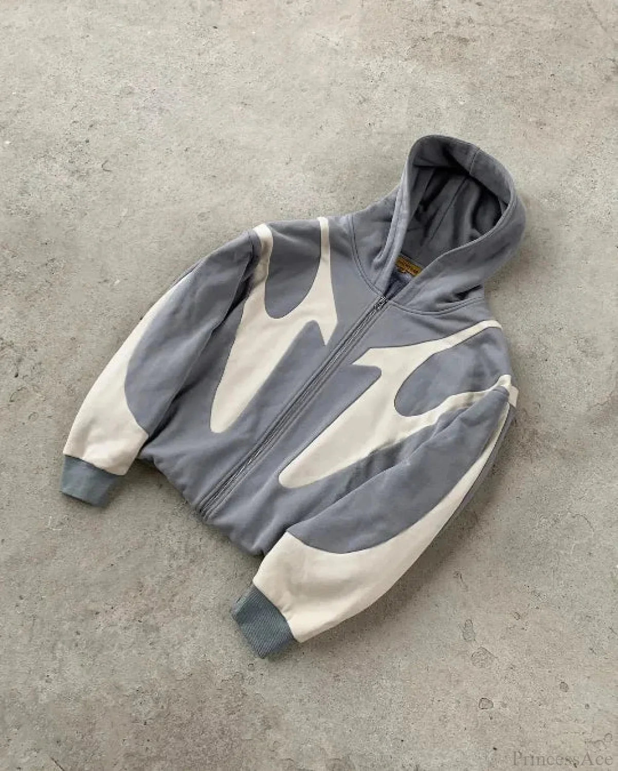 Dark Skull Design Zip Hoodie white4 / M