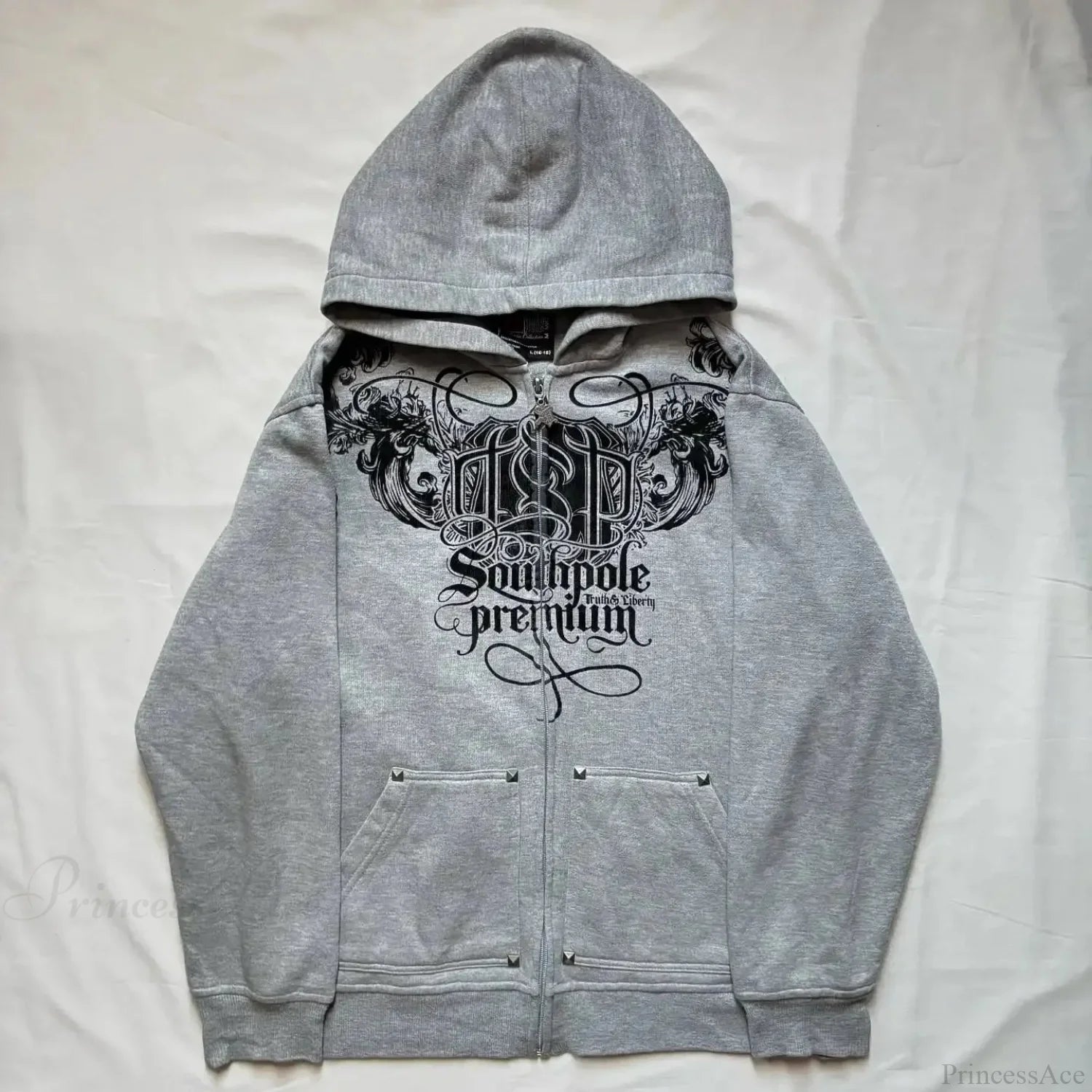Dark Skull Print Oversized Hoodie
