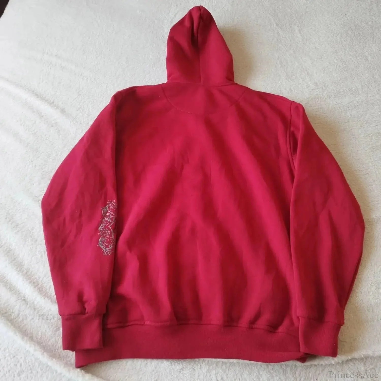 Dark Skull Print Zip Up Hoodie