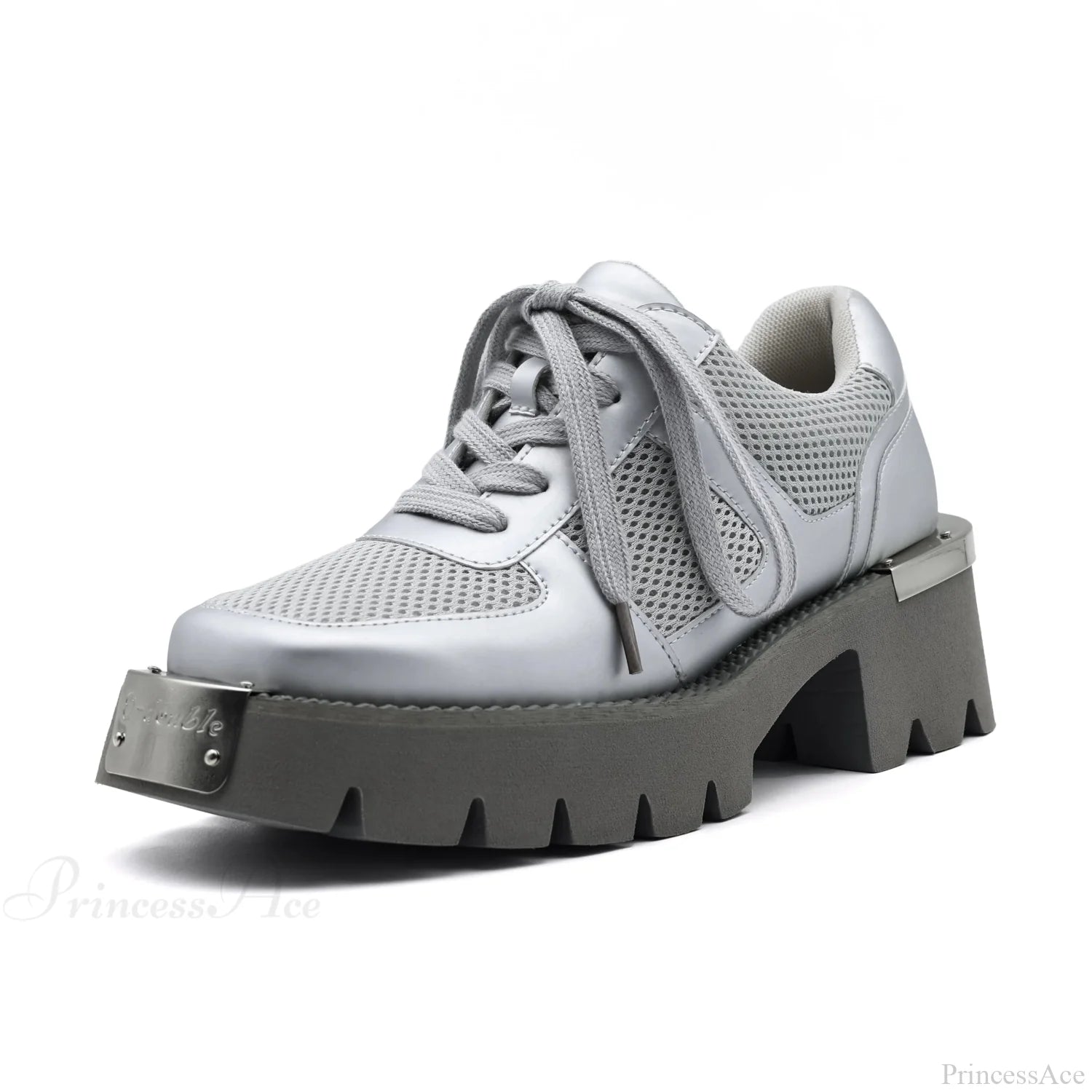 Dark Stand Loafer Celebration Tennis Shoe Silver / 36