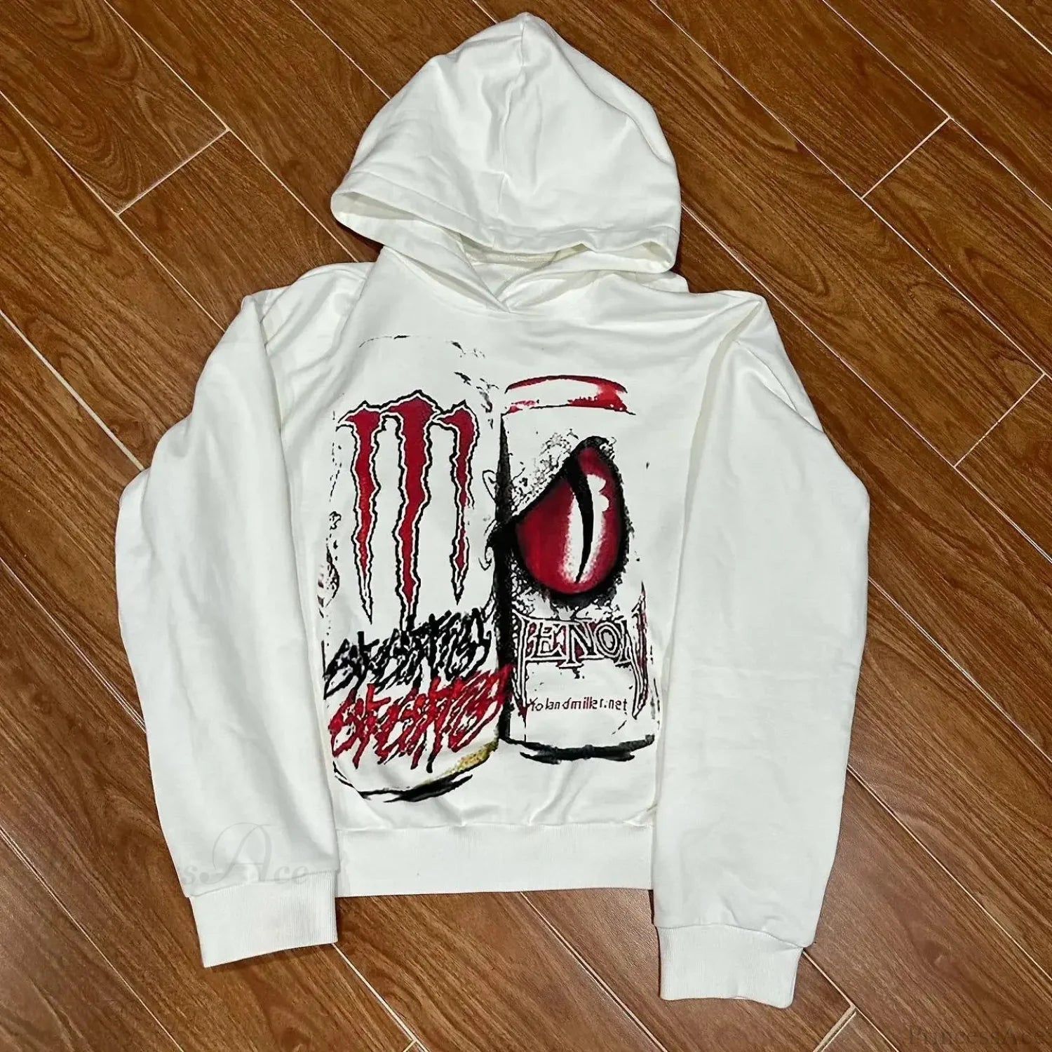Dark Teeth Visual Pullover Hoodie White / S