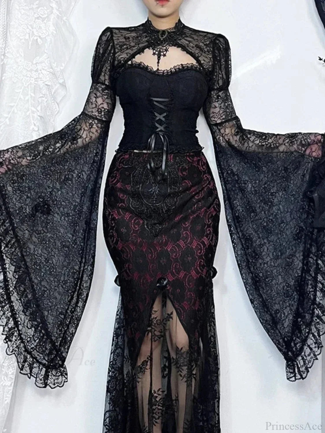 Dark Vintage Transparent Blouse