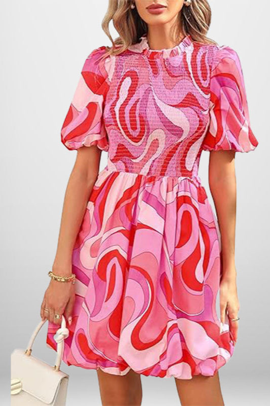 Peplum Simple High-Waisted Party Dress