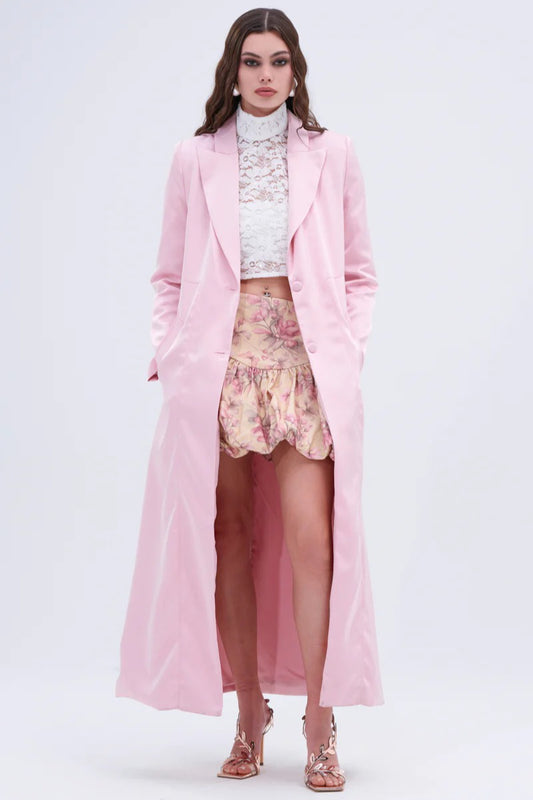 French Chic Knee-Length Overcoat