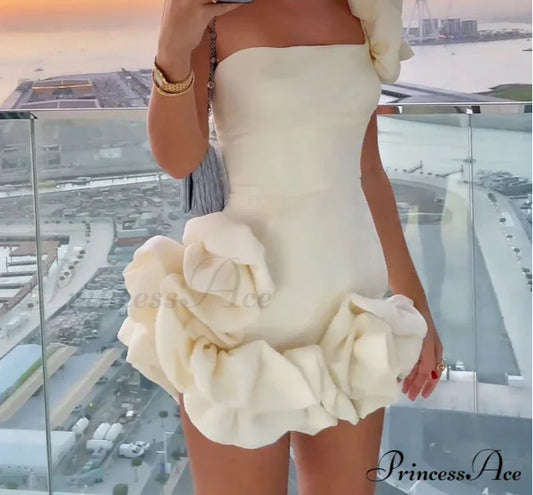 Minikleid mit One-Shoulder-Tube-Top 