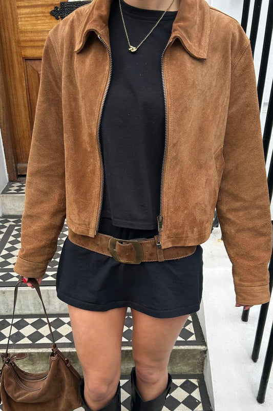 Short Lapel Collar Vintage Jacket