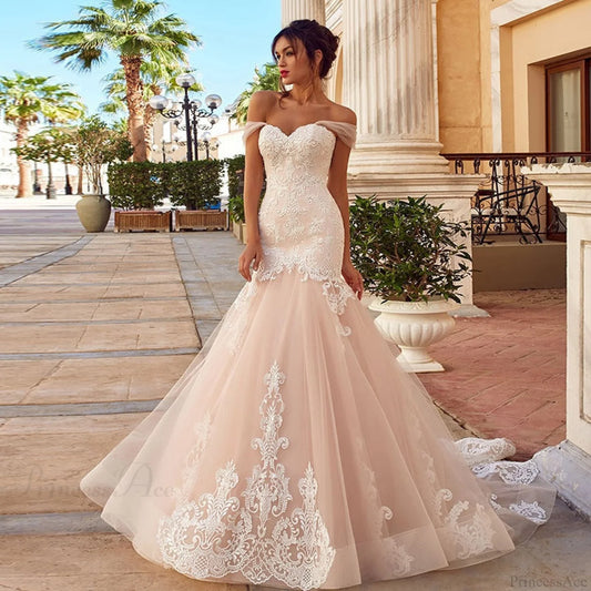 Deep V-Neck Backless Wedding Dress pink / S weddingdress-250223