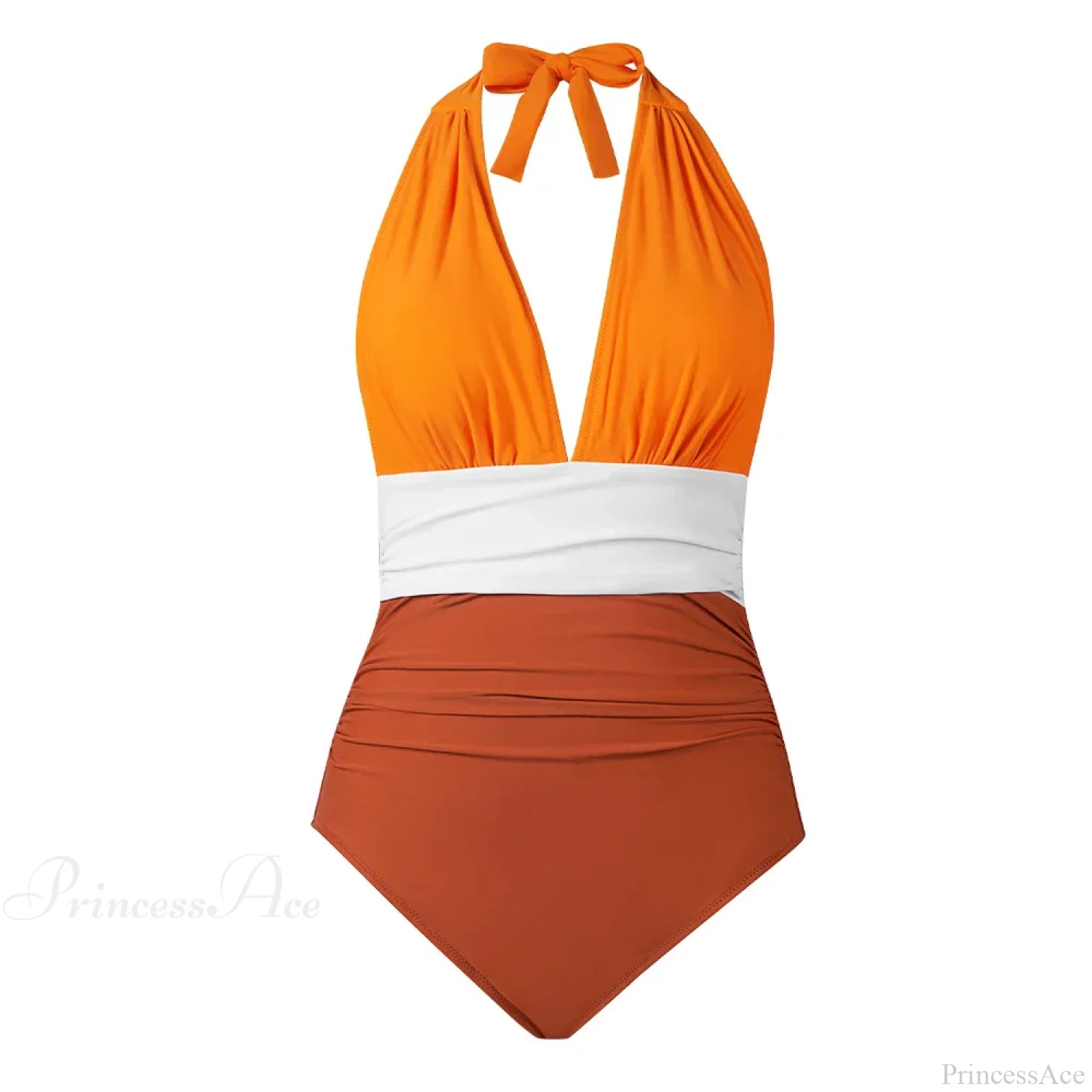 Deep V-neck Halter Backless One Piece Set color16 / XS