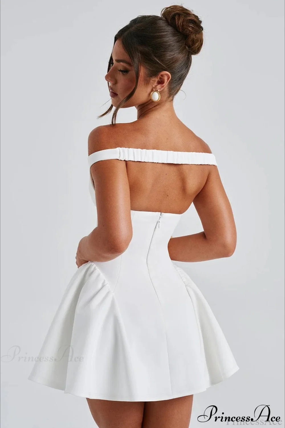 Deep V-Neck Open-Back Edgy Solid Party Dress