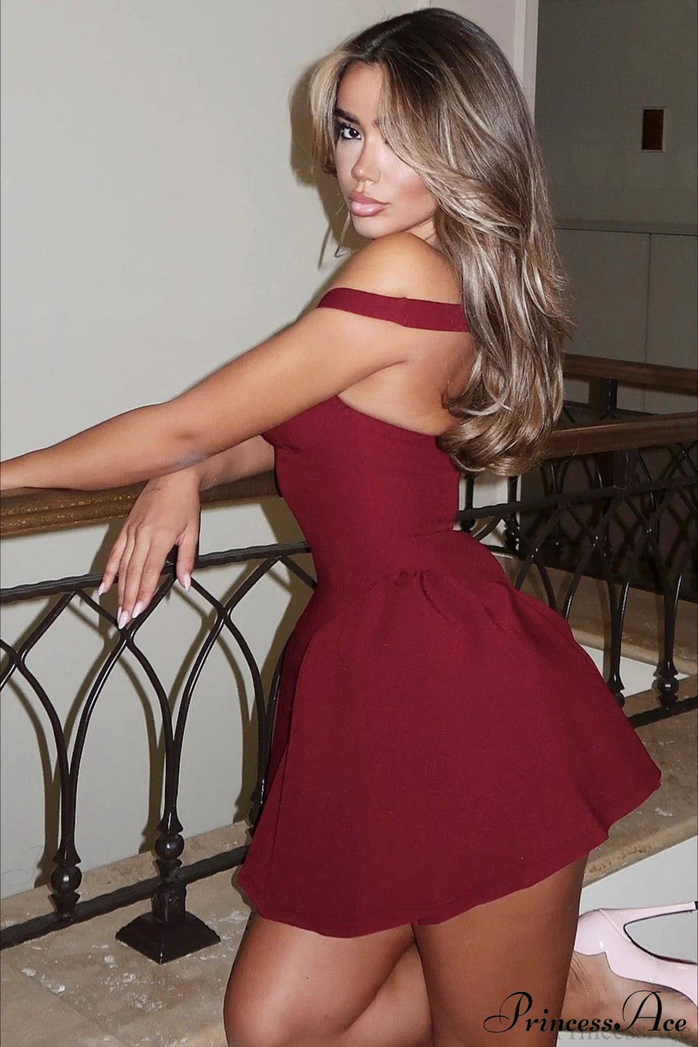Deep V-Neck Open-Back Edgy Solid Party Dress