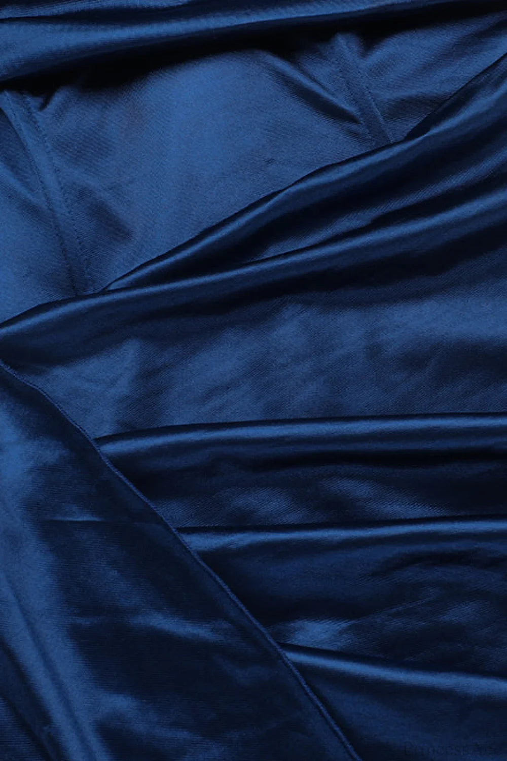 Deep V Waist-Cinched Satin Split Bodycon Party Dress