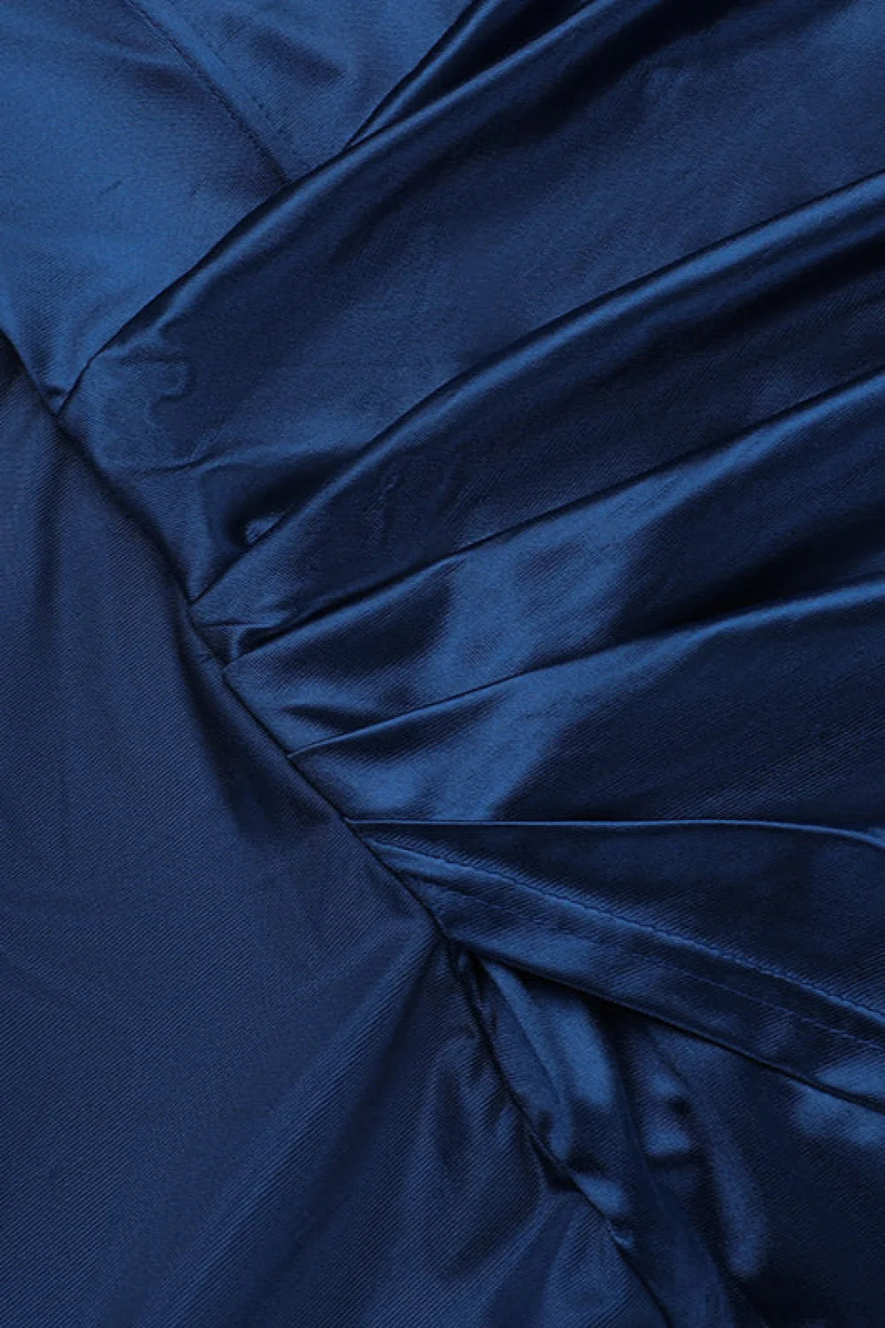 Deep V Waist-Cinched Satin Split Bodycon Party Dress