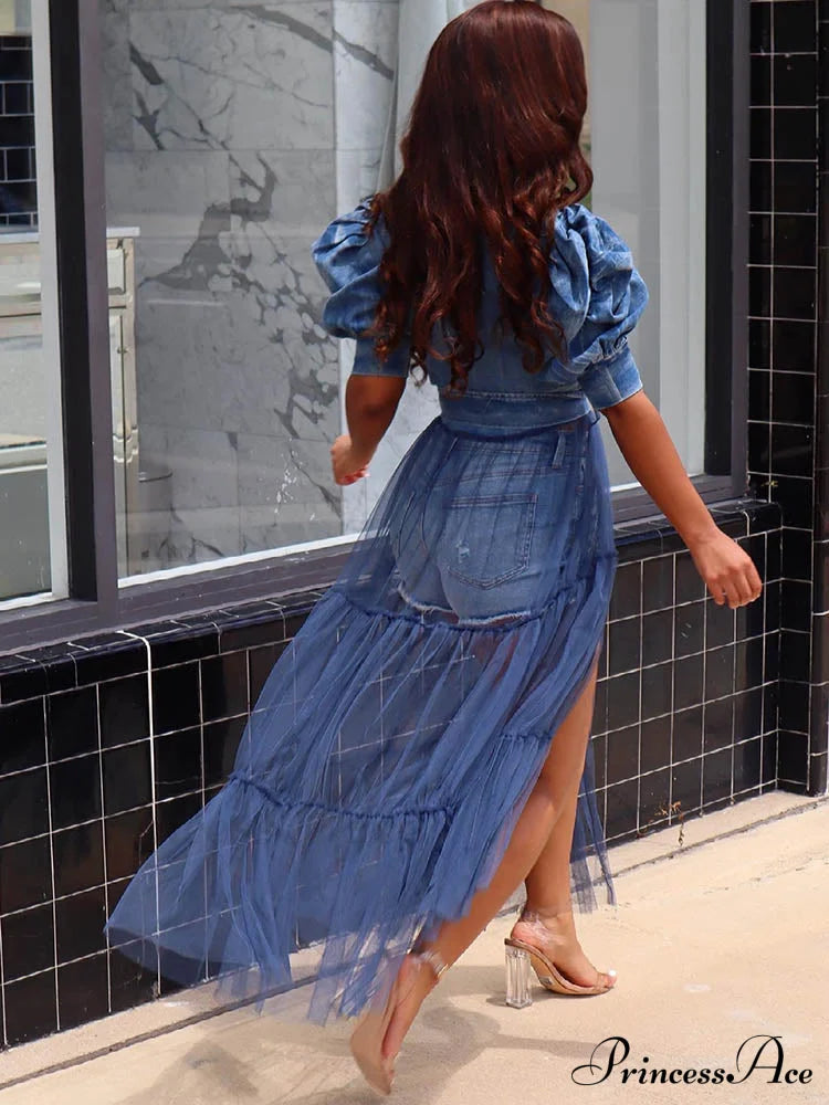 Denim Charming Tassel Shorts Tops