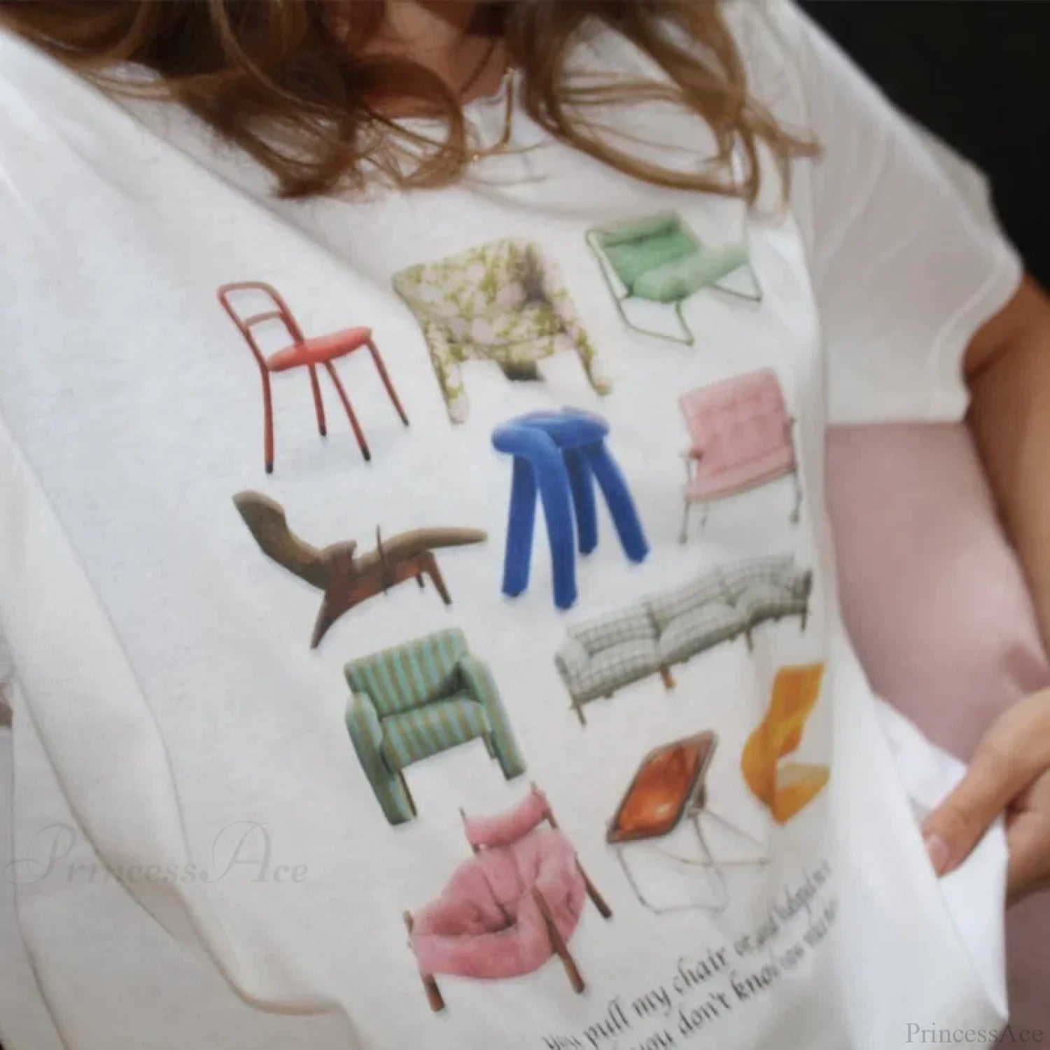 Design Chairs Printed Vintage T-shirt t-shirt-250223