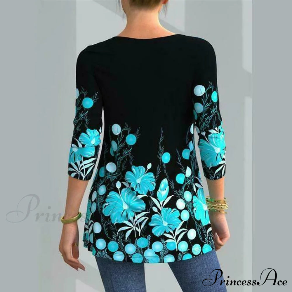 Design Flowered Shirt Blouses