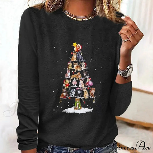 Design For T-Shirt Festive Animal Christmas Blouses