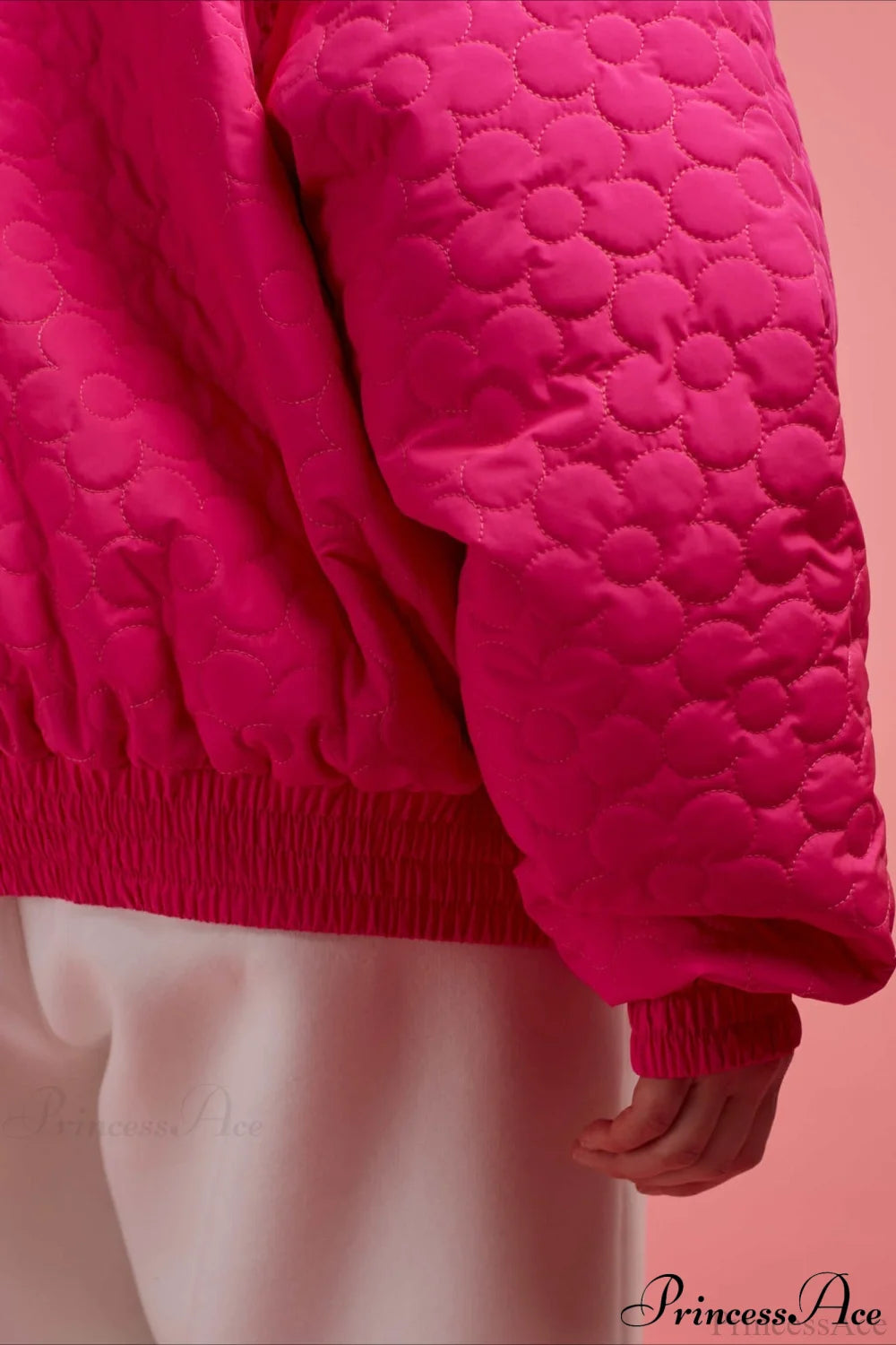 Detachable Hood Color-Block Paneled Padded Hoodie