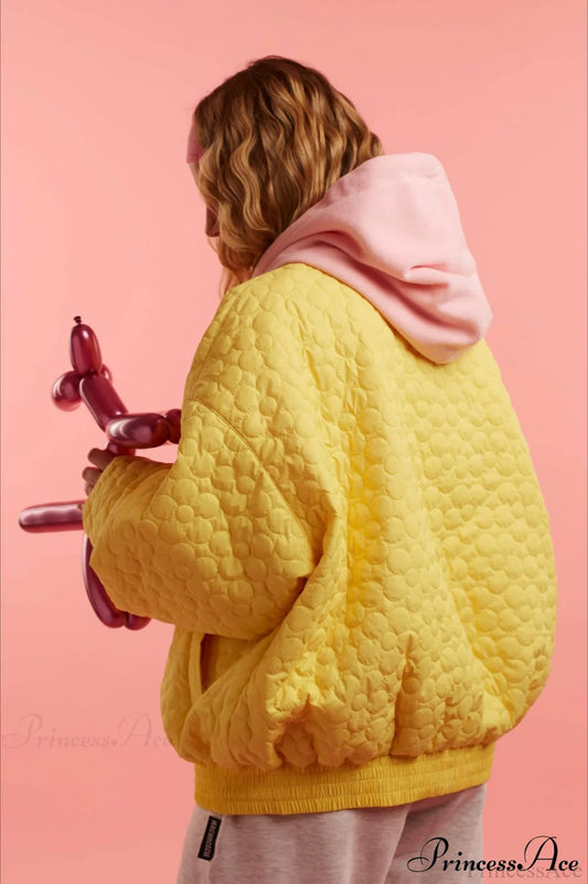 Detachable Hood Color-Block Paneled Padded Hoodie