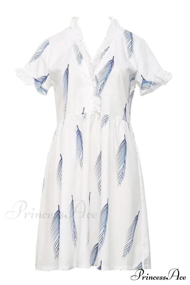 Dew Shoulder White Trendy Ankle Length Dress Dresses