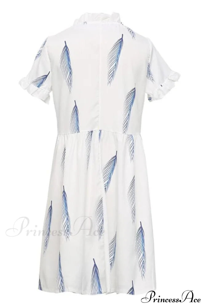 Dew Shoulder White Trendy Ankle Length Dress Dresses