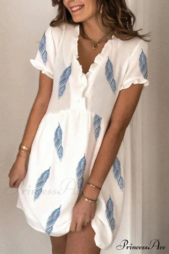 Dew Shoulder White Trendy Ankle Length Dress Dresses