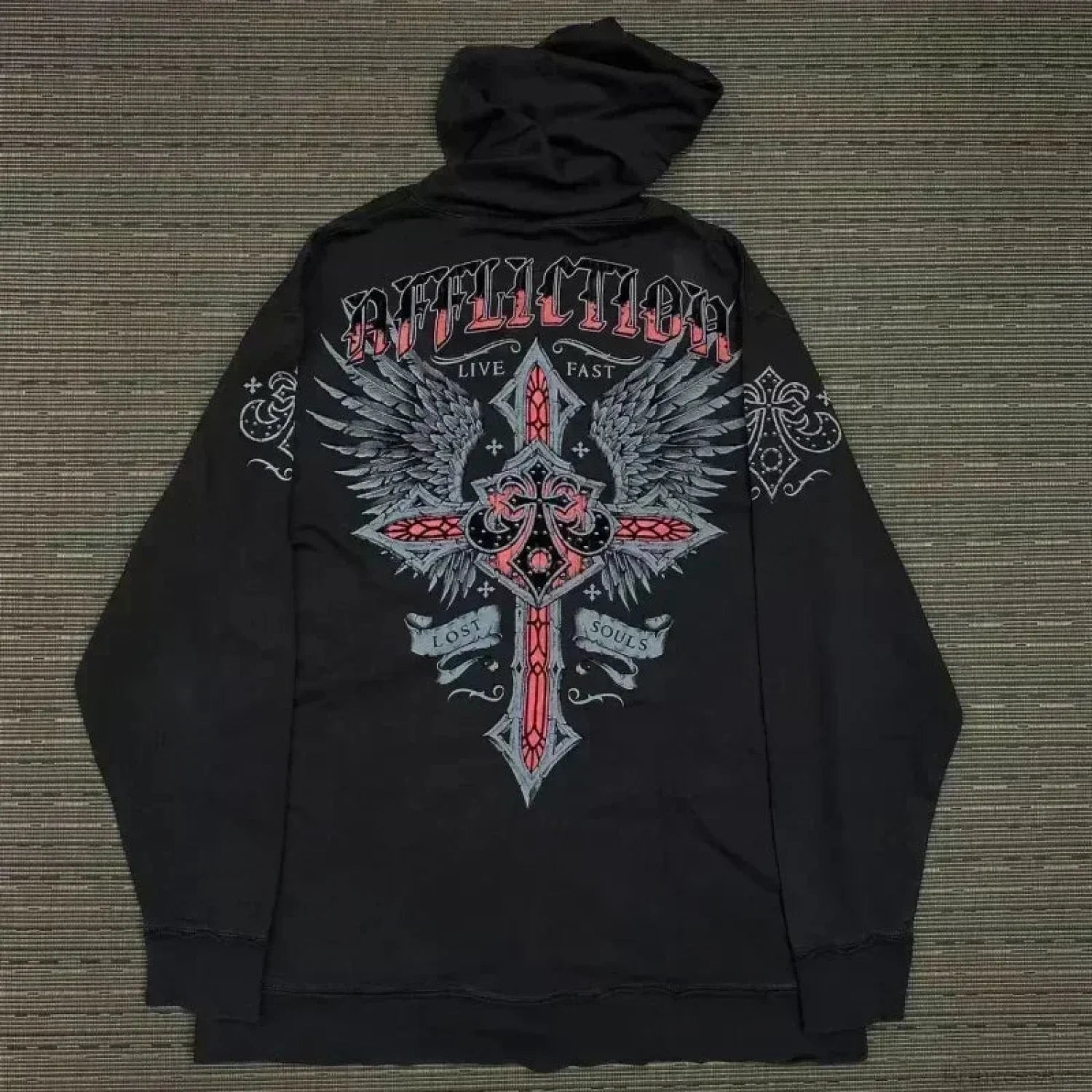 Distress Road Medieval Zip Hoodie black7 / S