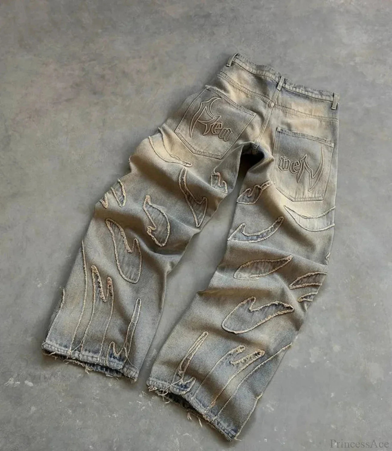 Distressed Gothic Vintage Baggy Pant gray / S