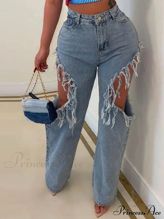 Distressed Pleated Graceful Denim Mini Skirt Jeans