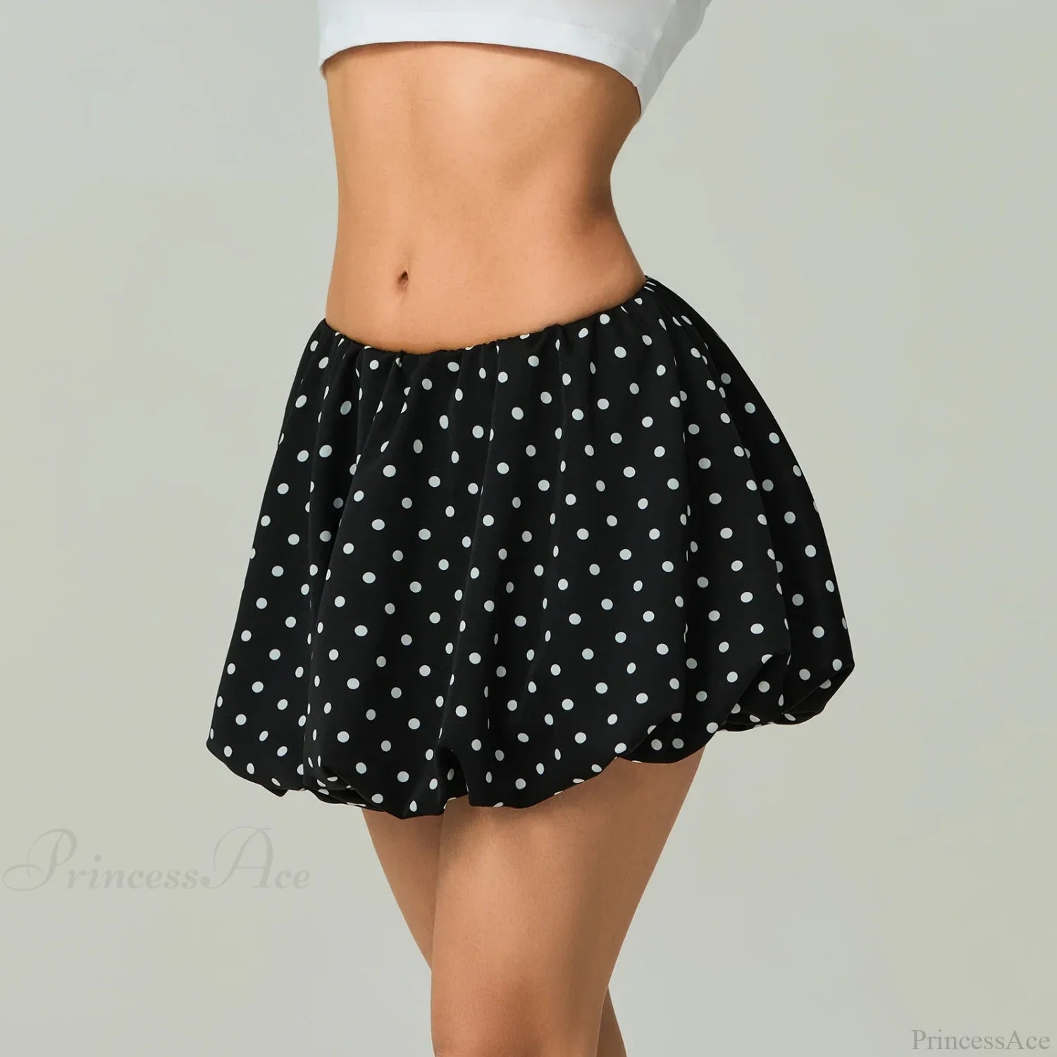 Dot Pattern Low Rise Skirt skirts-250223