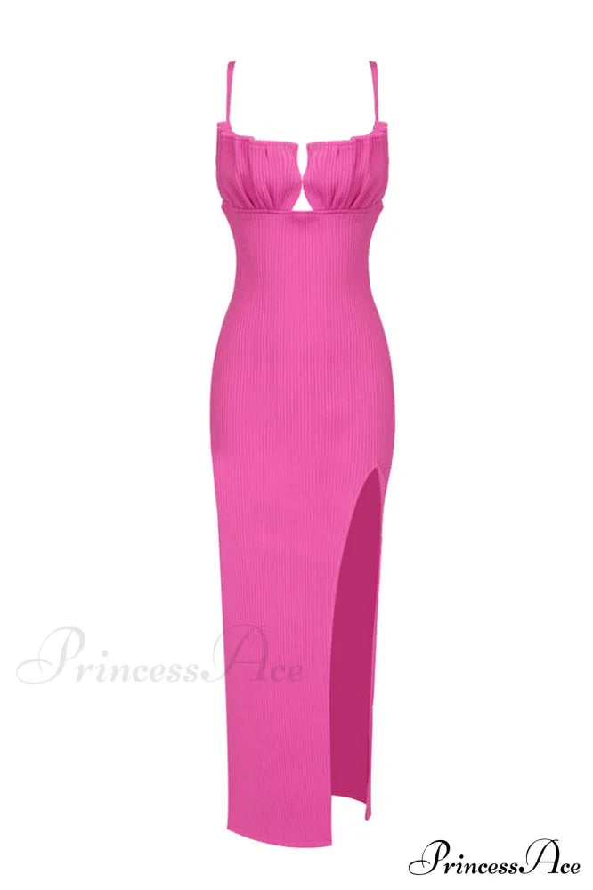 Draped Bustier Ribbed Midi Dress | Dress In Beauty