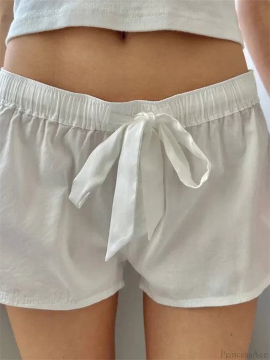 Drawstring Elastic Sleep Short white / S short-250223