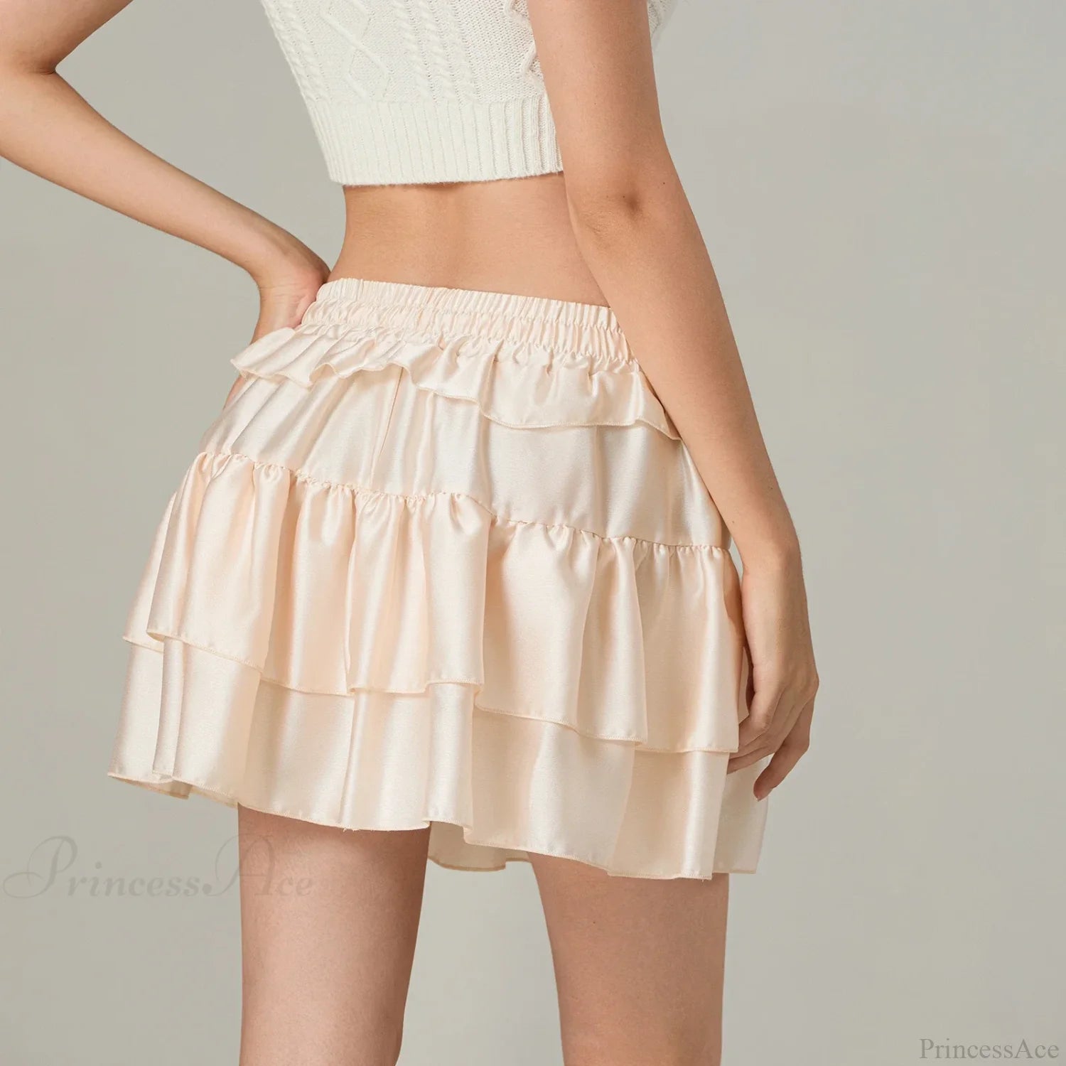 Drawstring Layered Ruffles Skirt skirts-250223