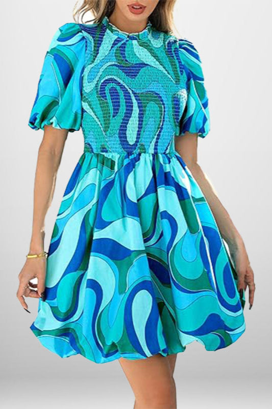 Peplum Simple High-Waisted Party Dress