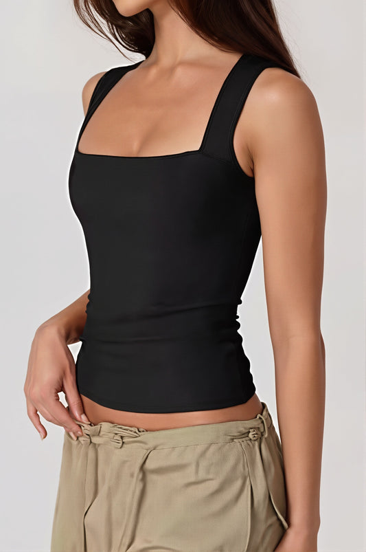 Square Neck Fitted Tank Top