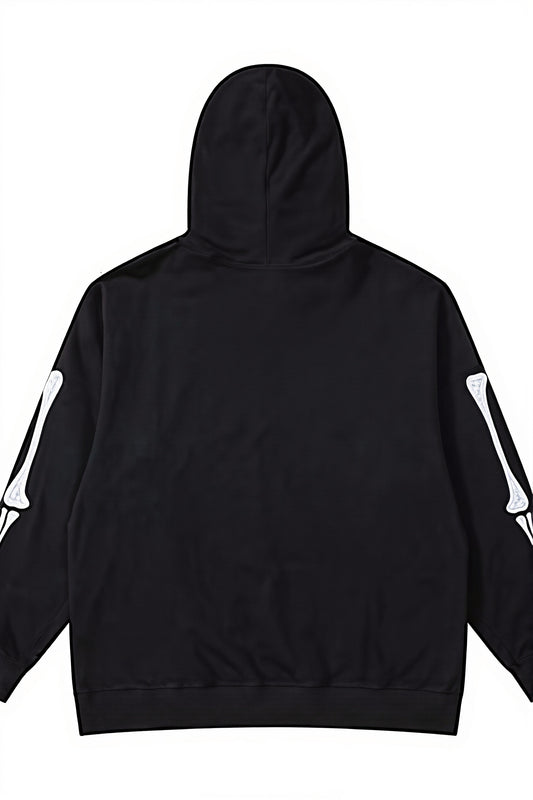 Heart Skull Graphic Pullover Hoodie