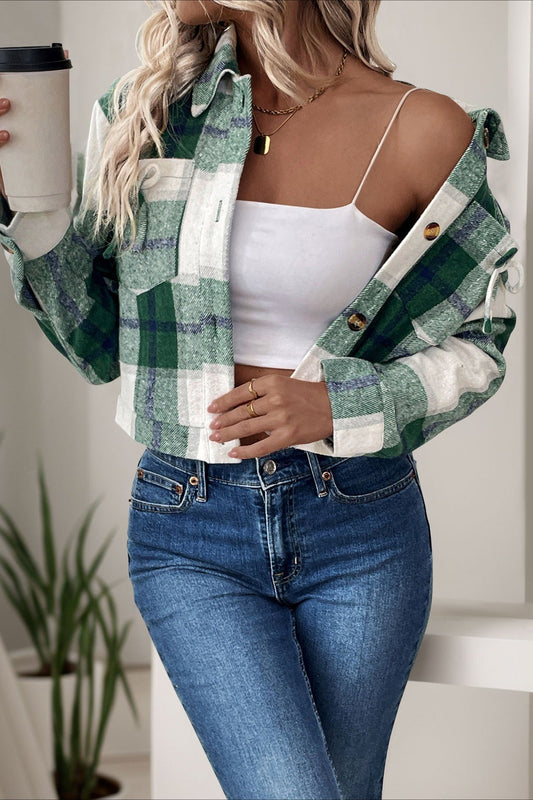 Vintage Plaid Woolen Jacket