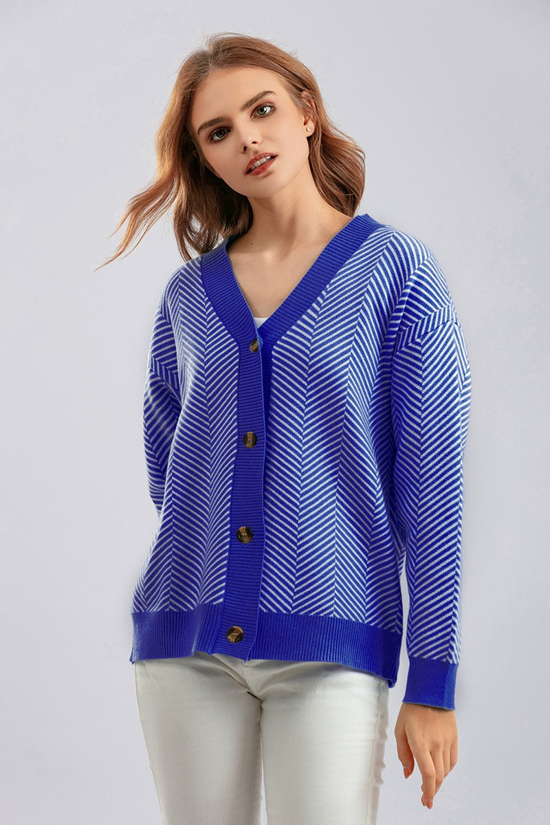 Long Sleeve Loose Knit Cardigan Sweater