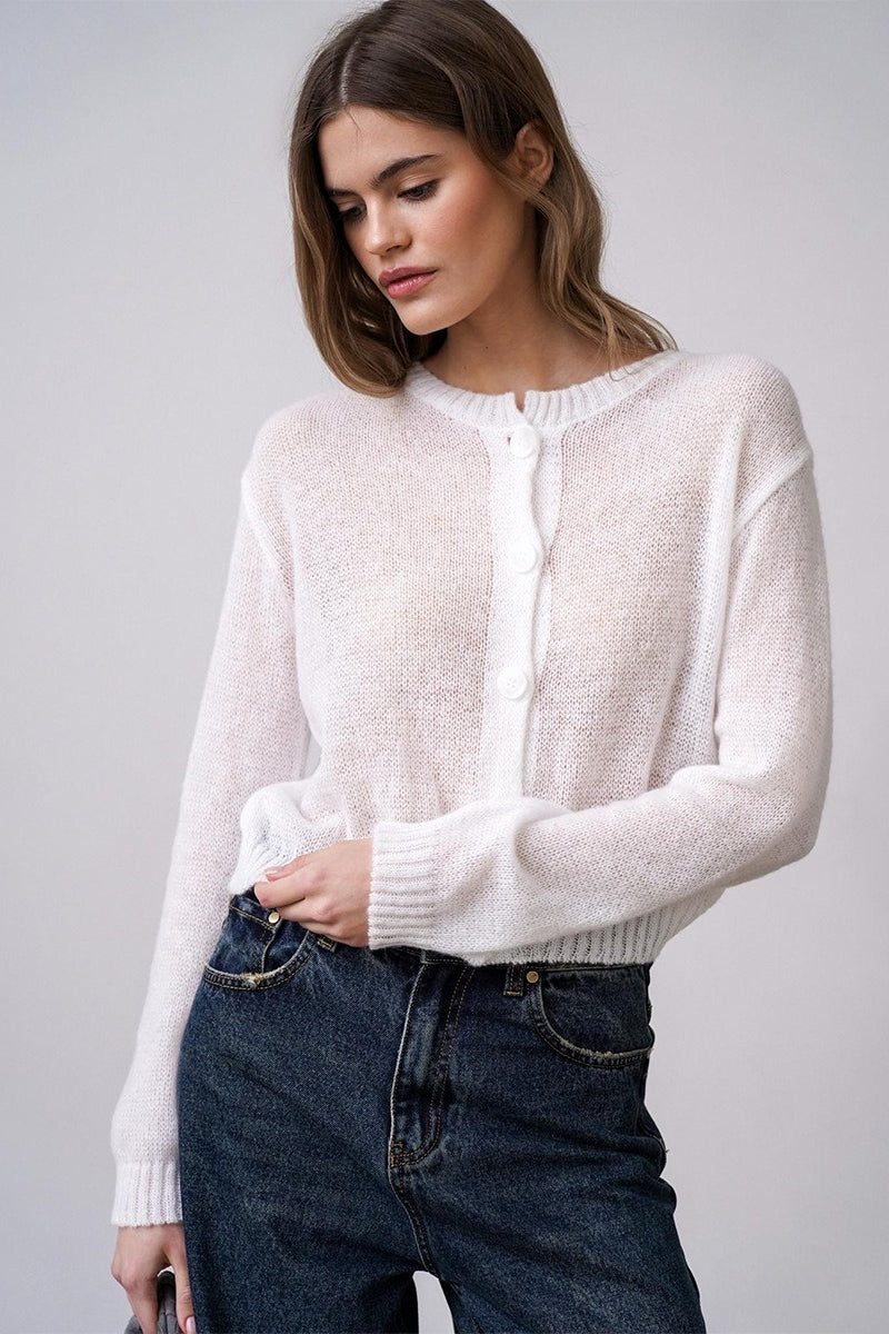 Relaxed Fit Knit Cardigan