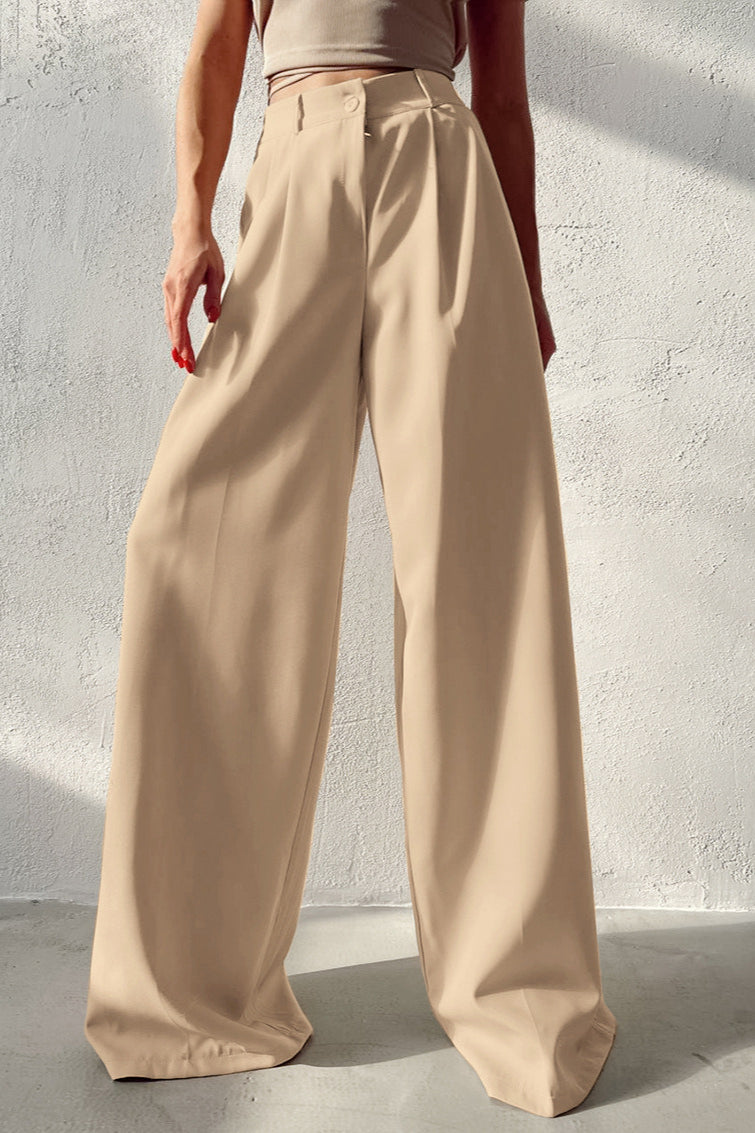 Cooling Silk Wide Leg Casual Pants